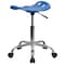 Flash Furniture Tractor Seat w/Chrome Frame, Blue, Caster Type: Dual-Wheeled LF-214A-BRIGHTBLUE-GG - alternate 5