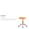 Flash Furniture Tractor Seat and Chrome Stool, Orange LF-214A-ORANGEYELLOW-GG - alternate 4