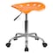 Flash Furniture Tractor Seat and Chrome Stool, Orange LF-214A-ORANGEYELLOW-GG - alternate 3