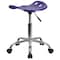 Flash Furniture Tractor Seat And Chrome Stool, Violet LF-214A-VIOLET-GG - alternate 4