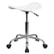 Flash Furniture Tractor Seat w/Chrome Frame, White LF-214A-WHITE-GG - alternate 3