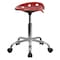 Flash Furniture Tractor Seat w/Chrome Frame, Wine Red LF-214A-WINERED-GG - alternate 9