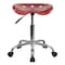 Flash Furniture Tractor Seat w/Chrome Frame, Wine Red LF-214A-WINERED-GG - alternate 10