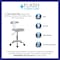 Flash Furniture Contemporary Chair, 20-1/4" to 25-3/4", Silver LF-214-SILVER-GG - alternate 4