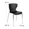 Flash Furniture Contemporary Chair, 18", Black LF-7-07C-BLK-GG - alternate 5