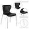 Flash Furniture Contemporary Chair, 18", Black LF-7-07C-BLK-GG - alternate 4