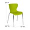 Flash Furniture Contemporary Chair, 18", Citrus Green LF-7-07C-CGRN-GG - alternate 3