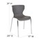 Flash Furniture Contemporary Chair, 18", Gray LF-7-07C-GRY-GG - alternate 5