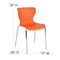 Flash Furniture Contemporary Chair, 18", Orange LF-7-07C-ORNG-GG - alternate 3