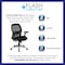Flash Furniture Contemporary Chair Mid-Back Exec Mesh Chair, Black, Adjustable Arms, 17-3/4" to 21" Height, Mesh LF-W42-GG - alternate 2
