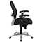 Flash Furniture Contemporary Chair Mid-Back Exec Mesh Chair, Black, Adjustable Arms, 17-3/4" to 21" Height, Mesh LF-W42-GG - alternate 5