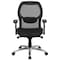 Flash Furniture Contemporary Chair Mid-Back Exec Mesh Chair, Black, Adjustable Arms, 17-3/4" to 21" Height, Mesh LF-W42-GG - alternate 3