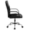 Flash Furniture Leather Contemporary Chair, 17-1/2" to 20-1/2", Fixed Arms, Black LF-W-61B-2-GG - alternate 10