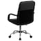 Flash Furniture Leather Contemporary Chair, 17-1/2" to 20-1/2", Fixed Arms, Black LF-W-61B-2-GG - alternate 3
