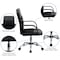 Flash Furniture Leather Contemporary Chair, 17-1/2" to 20-1/2", Fixed Arms, Black LF-W-61B-2-GG - alternate 6