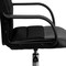 Flash Furniture Leather Contemporary Chair, 17-1/2" to 20-1/2", Fixed Arms, Black LF-W-61B-2-GG - alternate 2