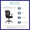 Flash Furniture Mesh Contemporary Chair, 17-1/4" to 20-1/4", Fixed Arms, Black LF-W-95A-BK-GG - alternate 3