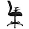 Flash Furniture Mesh Contemporary Chair, 17-1/4" to 20-1/4", Fixed Arms, Black LF-W-95A-BK-GG - alternate 9