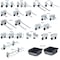 Triton Products 30 Pc. Steel Pegboard Hook & Bin Assortment for LocBoard (28 Asst Hooks & 2 Bins) LH3-Kit - alternate 2