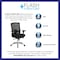Flash Furniture Contemporary Chair Mid-Back, 24/7 Use, 350 lb. Capacity, Black, Adjustable Arms, 20-1/2" to 24" Height LQ-2-BK-GG - alternate 3