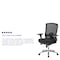 Flash Furniture Contemporary Chair Mid-Back, 24/7 Use, 350 lb. Capacity, Black, Adjustable Arms, 20-1/2" to 24" Height LQ-2-BK-GG - alternate 2