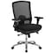 Flash Furniture Contemporary Chair Mid-Back, 24/7 Use, 350 lb. Capacity, Black, Adjustable Arms, 20-1/2" to 24" Height LQ-2-BK-GG - alternate 6