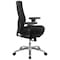 Flash Furniture Contemporary Chair Mid-Back, 24/7 Use, 350 lb. Capacity, Black, Adjustable Arms, 20-1/2" to 24" Height LQ-2-BK-GG - alternate 9