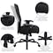 Flash Furniture Contemporary Chair High Back, 24/7 Use, 400 lb. Capacity, Blk, Adjustable Arms, 20" to 23" Height LQ-3-BK-GG - alternate 2