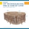 Duck Covers Elegant Swiss Coffee Patio Rectangle Table Set Cover, 109"x84"x32" LTO10984 - alternate 2