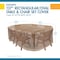 Duck Covers Elegant Swiss Coffee Patio Rectangle Table Set Cover, 127"x84"x32" LTO12784 - alternate 4