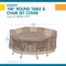Duck Covers Elegant Swiss Coffee Patio Round Table Set Cover, 108" Dia x 29"H LTR108108 - alternate 3