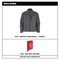 Milwaukee Tool Men's Heated Jacket, Gray, Heats 3 to 12 hours , 12 V 3 Outside Pockets, S M100G-20S - alternate 9