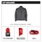 Milwaukee Tool M12 Heated TOUGHSHELL Men's Jacket, Gray, Heats 3 to 12 Hours, 3 Outside Pockets, M M100G-21M - alternate 17