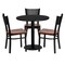 Flash Furniture Round Blk Lam Table, Rnd w/Cherry Seats, 30", Laminate Top, Wood Grain MD-0007-GG - alternate 2