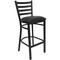 Flash Furniture Round Walnut Bar Table, Round w/Black Seats, 36", 36" L, 36" W, 42" H, Laminate Top, Wood Grain MD-0011-GG - alternate 4