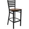 Flash Furniture Round Black Bar Table, X-Base w/Cherry Seats, 30" L, 30" W, 42" H, Laminate Top, Wood Grain MD-0013-GG - alternate 5