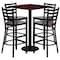 Flash Furniture Square Mahogany Bar Table, Sqr w/Mah Seats, 30", Laminate Top, Wood Grain MD-0014-GG - alternate 2