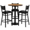 Flash Furniture Round Natural Bar Table, Rnd w/Black Seats, 30", Laminate Top, Wood Grain MD-0016-GG - alternate 2