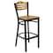 Flash Furniture Square Blk Bar Table, Square w/Black Seats, 30", Laminate Top, Wood Grain MD-0019-GG - alternate 4