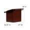 Flash Furniture Foldable Tabletop Lectern, Mahogany, 27" W, 16.25" L, 19" H, Laminate, Red MT-M8833-LECT-GG - alternate 7