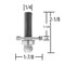 Makita Router Bit, 1/8" Slot Cutter, 3 Flute, 1/4" SH, Carbide-Tipped 733126-4A - alternate 2