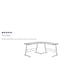 Flash Furniture L Shaped Desk Office Desk, 48" D X 29" H, 83-1/2" W X Metal, Table Top: Glass, Clear/Silver NAN-CD-22181-GG - alternate 3