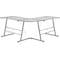 Flash Furniture L Shaped Desk Office Desk, 48" D X 29" H, 83-1/2" W X Metal, Table Top: Glass, Clear/Silver NAN-CD-22181-GG - alternate 5