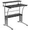 Flash Furniture Computer Desk, 23-1/2" X 27-7/8" X 33-1/8", Black, Frame: Gray NAN-CLIFTON-BK-GG