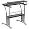 Flash Furniture Computer Desk, 23-1/2" X 27-7/8" X 33-1/8", Black, Frame: Gray NAN-CLIFTON-BK-GG