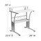 Flash Furniture Computer Desk Clifton Desk, White, 23-1/2" D X 33-1/8" H, 27-7/8" W X Laminate, White NAN-CLIFTON-WH-GG - alternate 5