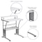 Flash Furniture Computer Desk Clifton Desk, White, 23-1/2" D X 33-1/8" H, 27-7/8" W X Laminate, White NAN-CLIFTON-WH-GG - alternate 6