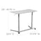 Flash Furniture Computer Desk Office Desk, 20-1/2" D X 29" to 40-3/4" H, 37-3/8" W X Plastic, Table Top: Laminate NAN-IP-6-1-GG - alternate 6