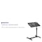 Flash Furniture Adjustable Height Steel Mobile Computer Desk Adjustable-Height Computer Stand, 17 1/2 in D X Black NAN-JG-06B-BK-GG - alternate 4