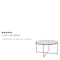 Flash Furniture Greenwich Collection Coffee Table - Modern Clear Glass Accent Table with Crisscross Brushed Gold Frame NAN-JH-1786CT-GG - alternate 4